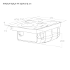 Elica NT-FIT-A3Z-70 72cm Wide Venting  3 Zone Hob - Black - A Rated