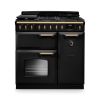 Rangemaster CLDL90DFPCBL/AB1 Classic Deluxe  90 DF  Dual Fuel Range Cooker Charcoal Black Antique Brass