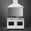 Smeg CPF120IGMPWH 120cm Portofino Dual Fuel Range Cooker With Mixed Hob White