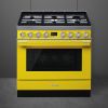 Smeg CPF9GPYW 90cm Portofino Dual Fuel Range Cooker Yellow