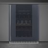 Smeg CVI138RG 60cm Linea Built in Under-top Wine Cooler with Right Hand Hinge in Neptune Grey