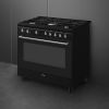 Smeg CX91GMBL 90cm Concert Dual Fuel Range Cooker Black