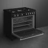 Smeg CX91GMBL 90cm Concert Dual Fuel Range Cooker Black
