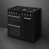 Smeg CX93GMBL 90cm Concert Dual Fuel Range Cooker Black