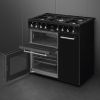 Smeg CX93GMBL 90cm Concert Dual Fuel Range Cooker Black