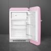 Smeg FAB10RPK6 55cm Retro 50s Style Free Standing Fridge with Ice Box in Pink, Right hand hinge