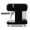Smeg ECF02BLUK 50's Style Espresso Coffee Machine with Steam Wand, Black