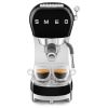 Smeg ECF02BLUK 50's Style Espresso Coffee Machine with Steam Wand, Black