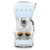 Smeg ECF02PBUK 50's Style Espresso Coffee Machine with Steam Wand, Pastel Blue