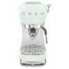 Smeg ECF02PGUK 50's Style Espresso Coffee Machine with Steam Wand, Pastel Green