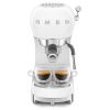 Smeg ECF02WHUK 50's Style Espresso Coffee Machine with Steam Wand, White
