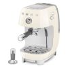 Smeg ECF03CRUK Manual Espresso Coffee Machine with Cold Brew in Cream