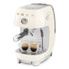 Smeg ECF03CRUK Manual Espresso Coffee Machine with Cold Brew in Cream