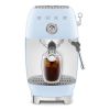 Smeg ECF03PBUK Manual Espresso Coffee Machine with Cold Brew in Pastel Blue