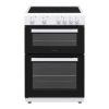 Statesman EDC60W2 60cm Wide Double Oven Electric Cooker, 4 Zones In White