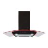 CDA EKPK90BL 90cm Curved glass island extractor with edge lighting