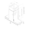 Elica HAIKU-60-SS 60cm Wide Chimney Hood in Stainless Steel  A Rated