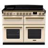 Rangemaster ESDLB110EIPPCR/AB1 110cm Wide Induction Range Cooker ESTEL DLX BC - Pale Cream / Antique Brass - A Rated