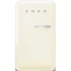 Smeg FAB10LCR6 55cm Retro 50s Style Free Standing Fridge with Ice Box in Cream, Left hand hinge