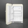 Smeg FAB10LCR6 55cm Retro 50s Style Free Standing Fridge with Ice Box in Cream, Left hand hinge