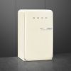 Smeg FAB10LCR6 55cm Retro 50s Style Free Standing Fridge with Ice Box in Cream, Left hand hinge