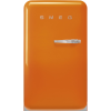 Smeg FAB10LOR6 55cm Retro 50s Style Free Standing Fridge with Ice Box in Orange, Left hand hinge