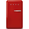 Smeg FAB10LRD6 55cm Retro 50s Style Free Standing Fridge with Ice Box in Red, Left hand hinge