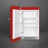 Smeg FAB10LRD6 55cm Retro 50s Style Free Standing Fridge with Ice Box in Red, Left hand hinge