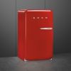 Smeg FAB10LRD6 55cm Retro 50s Style Free Standing Fridge with Ice Box in Red, Left hand hinge