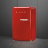 Smeg FAB10LRD6 55cm Retro 50s Style Free Standing Fridge with Ice Box in Red, Left hand hinge