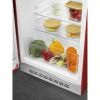 Smeg FAB10LRD6 55cm Retro 50s Style Free Standing Fridge with Ice Box in Red, Left hand hinge