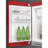 Smeg FAB10LRD6 55cm Retro 50s Style Free Standing Fridge with Ice Box in Red, Left hand hinge