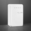 Smeg FAB10LWH6 55cm Retro 50s Style Free Standing Fridge with Ice Box in White, Left hand hinge