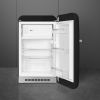 Smeg FAB10RBL6 55cm Retro 50s Style Free Standing Fridge with Ice Box in Black, Right hand hinge