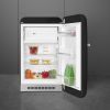 Smeg FAB10RBL6 55cm Retro 50s Style Free Standing Fridge with Ice Box in Black, Right hand hinge