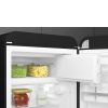 Smeg FAB10RBL6 55cm Retro 50s Style Free Standing Fridge with Ice Box in Black, Right hand hinge