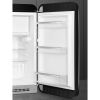 Smeg FAB10RBL6 55cm Retro 50s Style Free Standing Fridge with Ice Box in Black, Right hand hinge