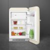 Smeg FAB10RCR6 55cm Retro 50s Style Free Standing Fridge with Ice Box in Cream, Right hand hinge