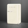 Smeg FAB10RCR6 55cm Retro 50s Style Free Standing Fridge with Ice Box in Cream, Right hand hinge