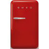 Smeg FAB10RRD6 55cm Retro 50s Style Free Standing Fridge with Ice Box in Red, Right hand hinge