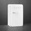 Smeg FAB10RWH6 55cm Retro 50s Style Free Standing Fridge with Ice Box in White, Right hand hinge