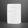 Smeg FAB10RWH6 55cm Retro 50s Style Free Standing Fridge with Ice Box in White, Right hand hinge