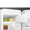 Smeg FAB10RWH6 55cm Retro 50s Style Free Standing Fridge with Ice Box in White, Right hand hinge
