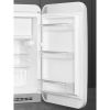 Smeg FAB10RWH6 55cm Retro 50s Style Free Standing Fridge with Ice Box in White, Right hand hinge