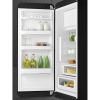 Smeg FAB28LBL6UK 60cm Retro 50s Style Free Standing Fridge with Ice Box in Black, Left Hand Hinge