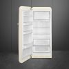 Smeg FAB28LCR6UK 60cm Retro 50s Style Free Standing Fridge with Ice Box in Cream, Left Hand Hinge