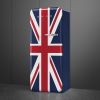 Smeg FAB28LDUJ5 60cm Retro 50s Style Free Standing Fridge with Ice Box in Union Jack Colours, Left Hand Hinge