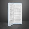 Smeg FAB28RPB6UK 60cm Retro 50s Style Free Standing Fridge with Ice Box in Pastel Blue, Right Hand Hinge