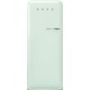 Smeg FAB28LPG5 60cm Retro 50s Style Free Standing Fridge with Ice Box in Pastel Green, Left Hand Hinge