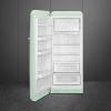 Smeg FAB28LPG5 60cm Retro 50s Style Free Standing Fridge with Ice Box in Pastel Green, Left Hand Hinge